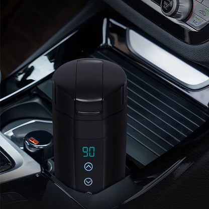 12V/24V Elektrische Thermoskan voor Auto – 350 ml met Digitale Temperatuurdisplay