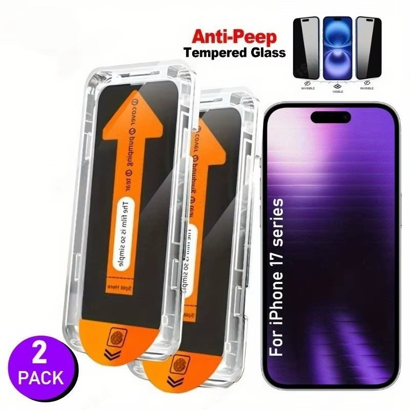 2Pcs Privacy Gehard Glas Screen Protector – Volledige Bescherming voor iPhone