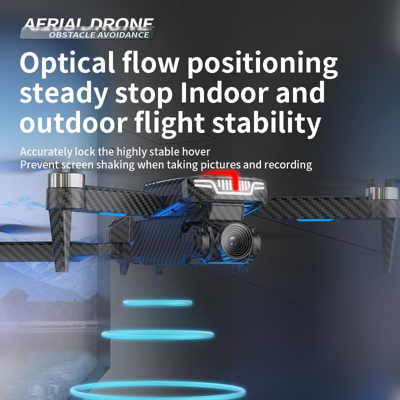 Aerial Drone 2025 C13S Pro GPS Drone 4K UHD EIS Camera 5G Wifi FPV Brushless Motors Optical Flow Obstacle Avoidance Auto Return 360° Stunt Roll Easy Play One Click Automatic Two Batteries