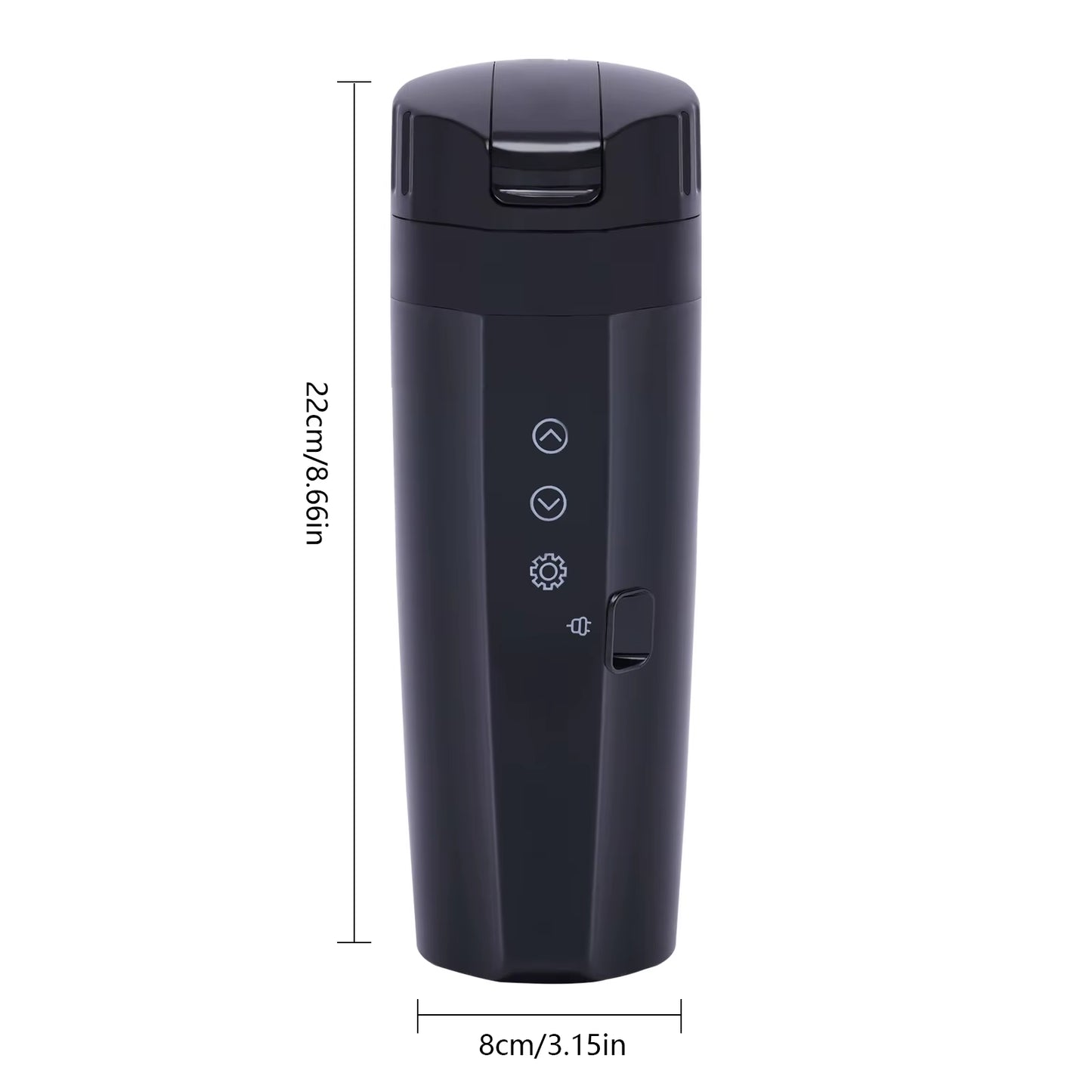 12V/24V Elektrische Thermoskan voor Auto – 350 ml met Digitale Temperatuurdisplay