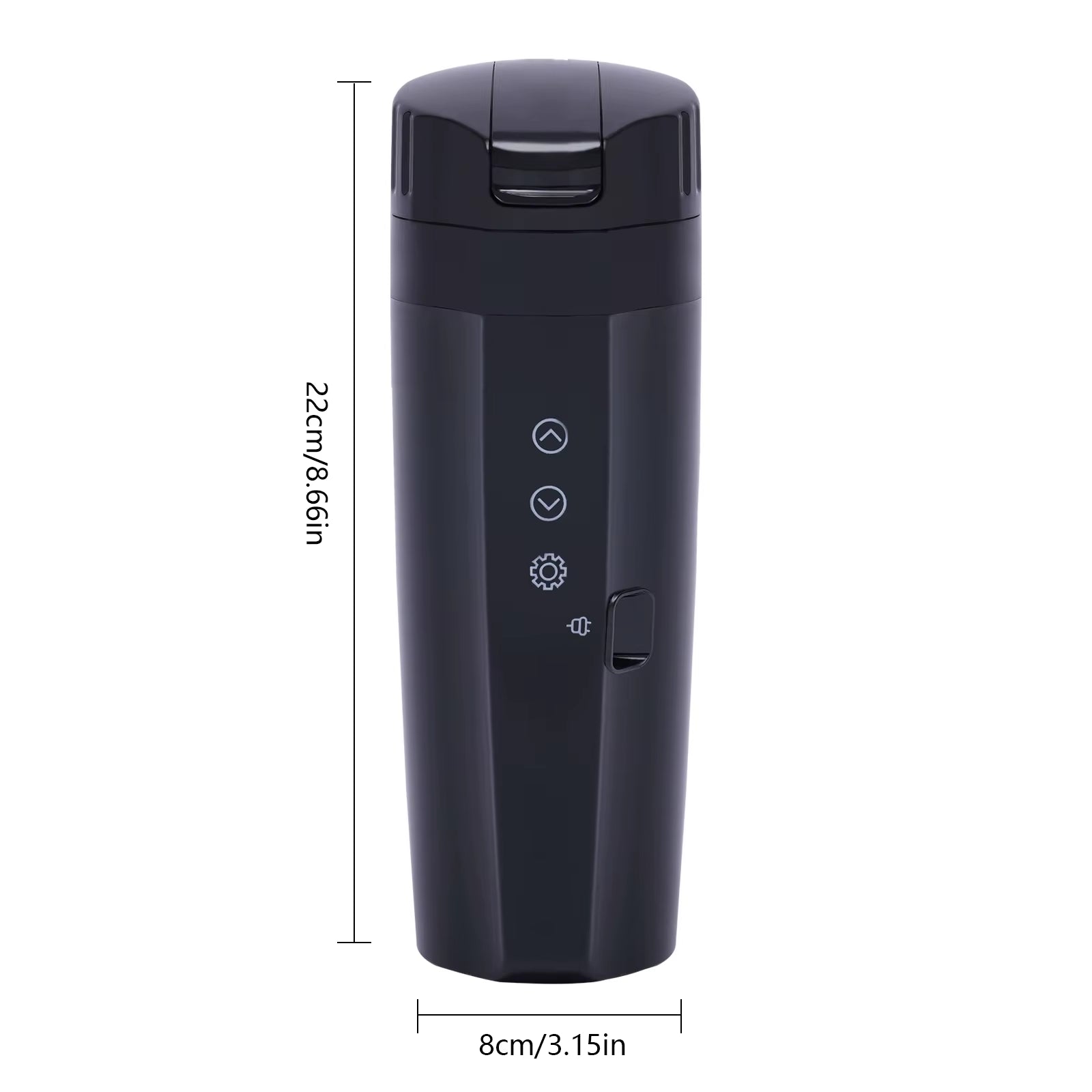 12V/24V Elektrische Thermoskan voor Auto – 350 ml met Digitale Temperatuurdisplay