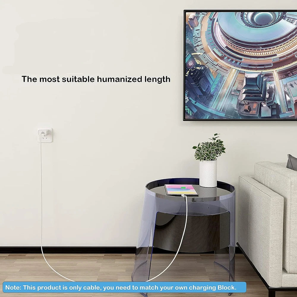 PD 60W USB C to USB Type C Cable Fast Charge Data Cable for Iphone 15 15Pro Huawei Samsung Xiaomi Data Line White 1M 2M 3M