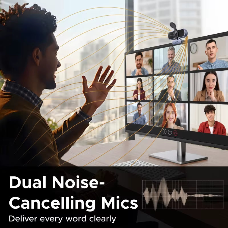 4K FHD of 1080P Webcam – Scherp Beeld & Helder Geluid voor PC