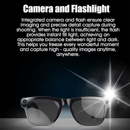 AI Smart Glasses / Action camera – Bluetooth, Voice Assistant, Navigatie