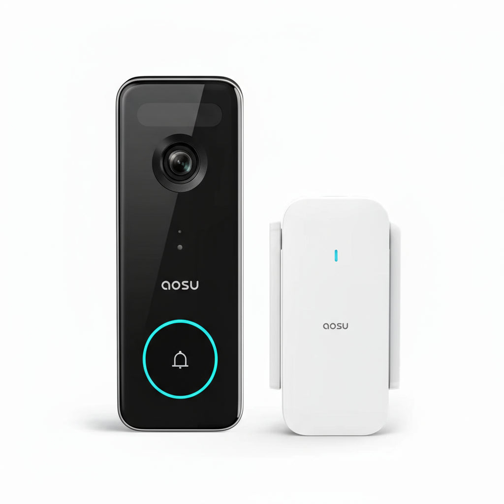 AOSU 5MP Ultra HD Video Deurbel – Wifi Camera met PIR Detectie en 2-Way Audio