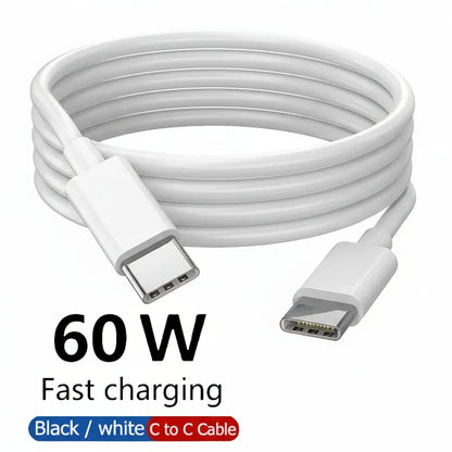 USB-C naar USB-C Snellaadkabel 60W – Onverwoestbaar & Supersnel!