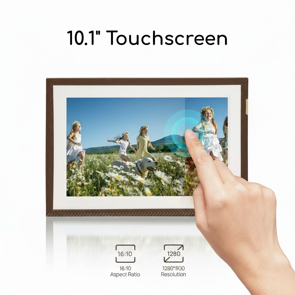 10,1 Inch Digitale Fotolijst – Slimme Wifi Photo Frame met 32GB Opslag