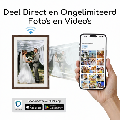 10,1 Inch Digitale Fotolijst – Slimme Wifi Photo Frame met 32GB Opslag