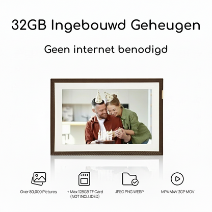 10,1 Inch Digitale Fotolijst – Slimme Wifi Photo Frame met 32GB Opslag