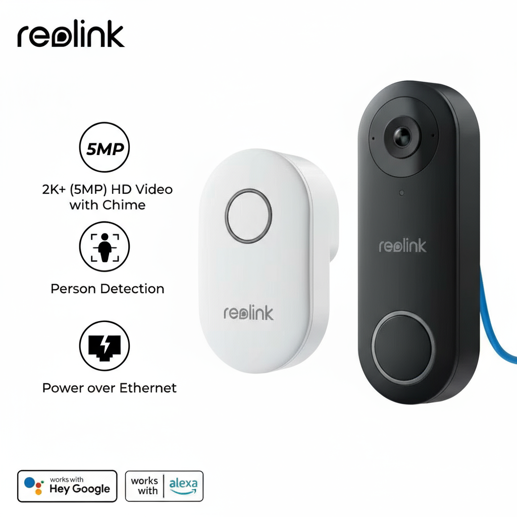 5MP Poe Video Deurbel – Slimme Intercom met Persoonsdetectie