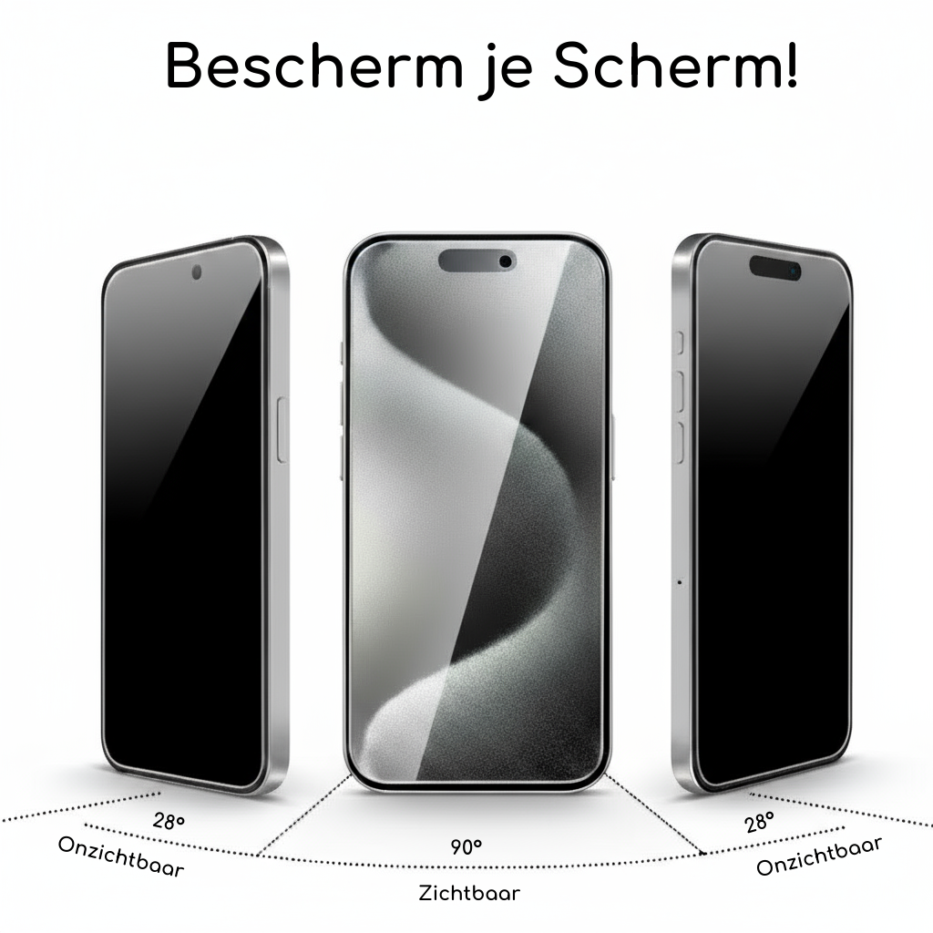 2 Stuks Privacy Gehard Glas Screen Protector – Volledige Bescherming voor iPhone