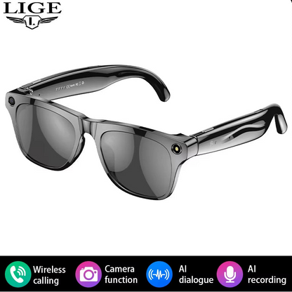 AI Smart Glasses / Action camera – Bluetooth, Voice Assistant, Navigatie