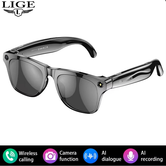AI Smart Glasses / Action camera – Bluetooth, Voice Assistant, Navigatie