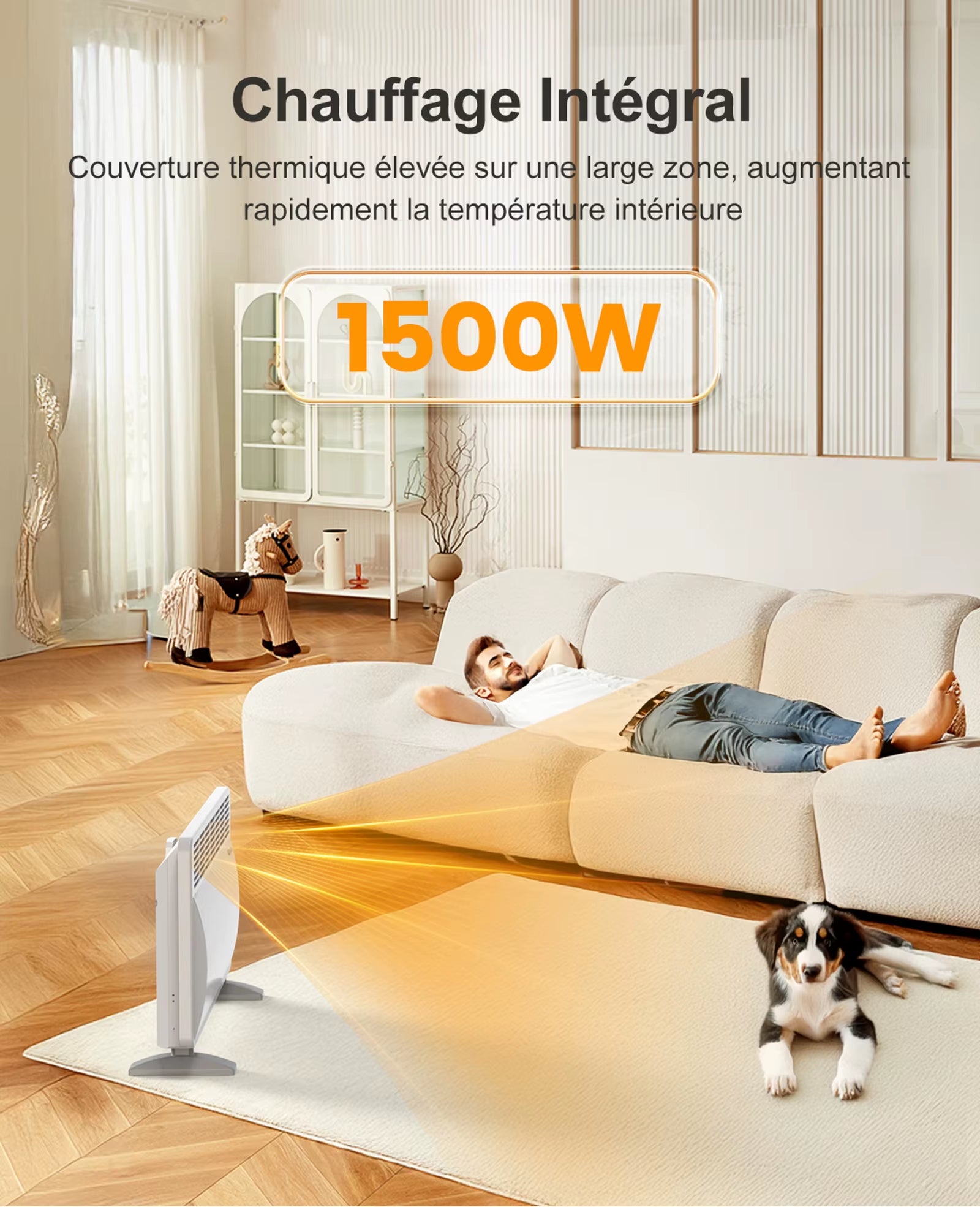 AIRMATE Grote Elektrische Kachel – 1500W Convectie Verwarming