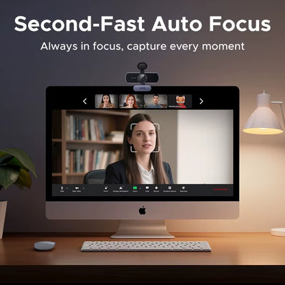 4K FHD of 1080P Webcam – Scherp Beeld & Helder Geluid voor PC