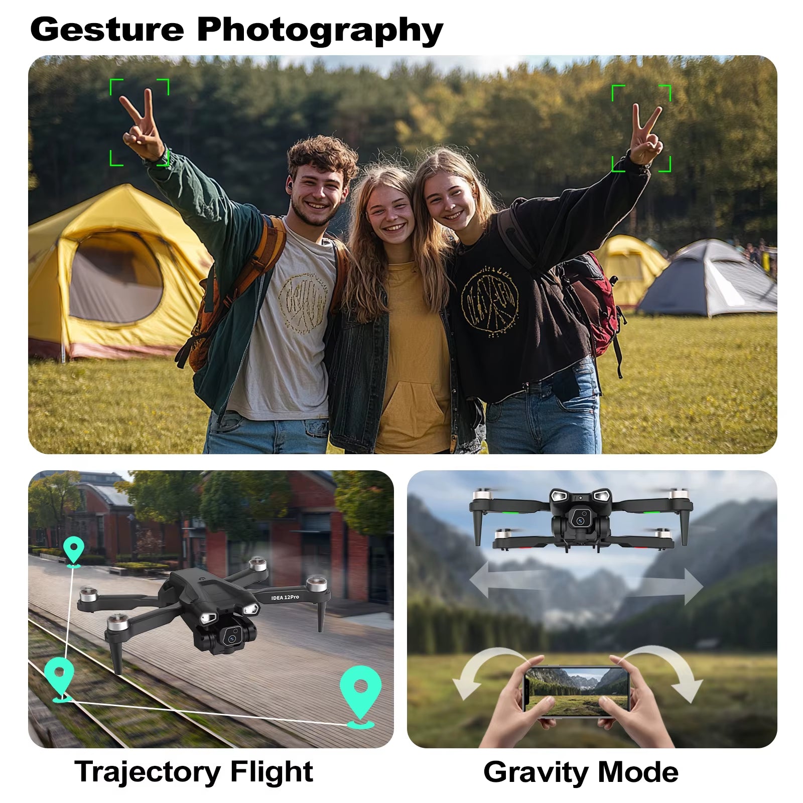 Idea12Pro Drone – 4K Camera Quadcopter