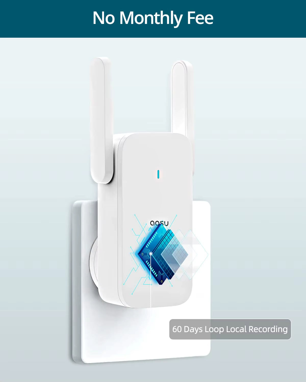 AOSU 5MP Ultra HD Video Deurbel – Wifi Camera met PIR Detectie en 2-Way Audio