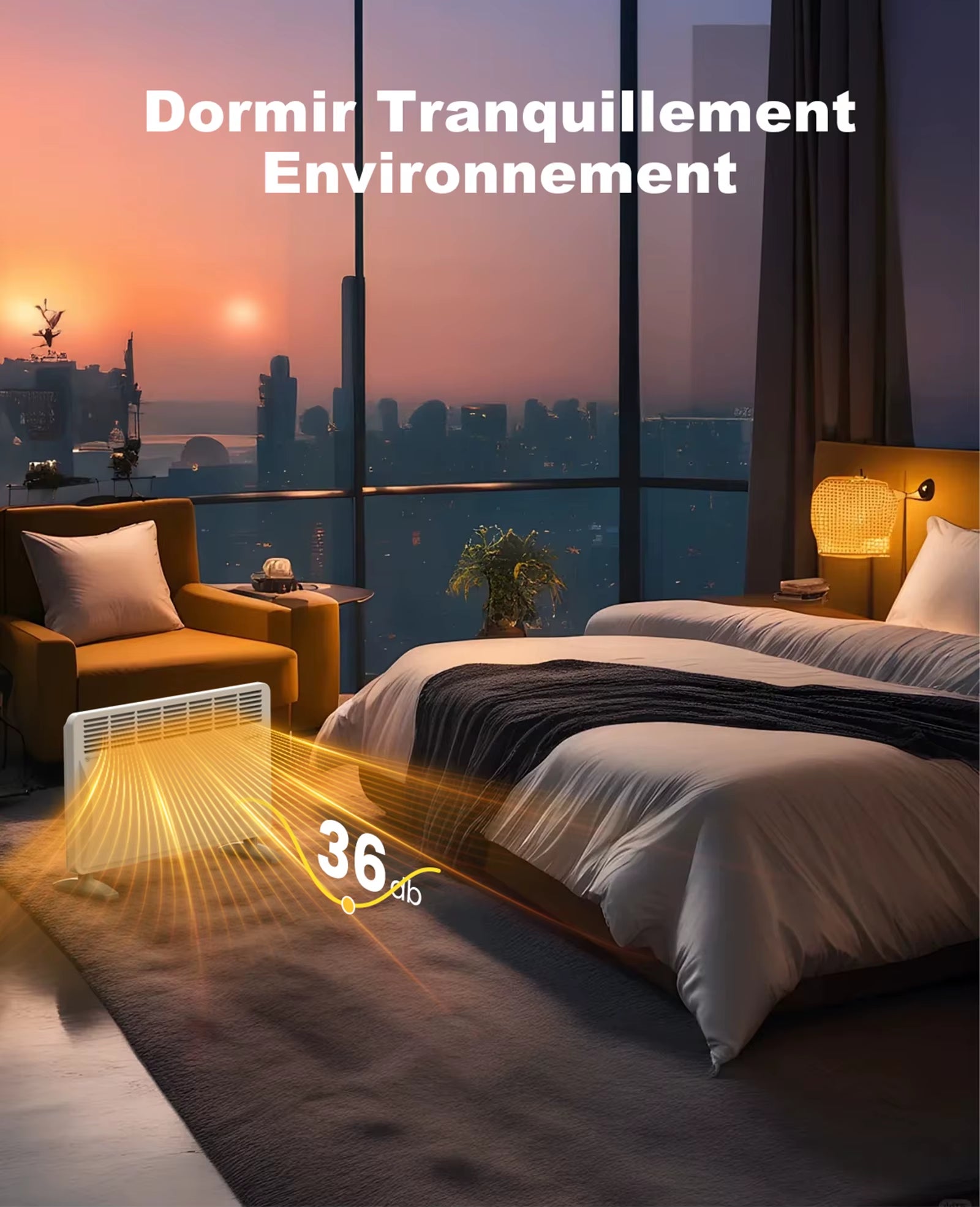 AIRMATE Grote Elektrische Kachel – 1500W Convectie Verwarming