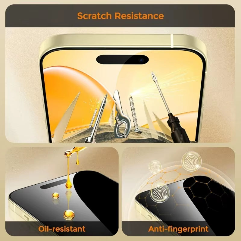 2Pcs Privacy Gehard Glas Screen Protector – Volledige Bescherming voor iPhone