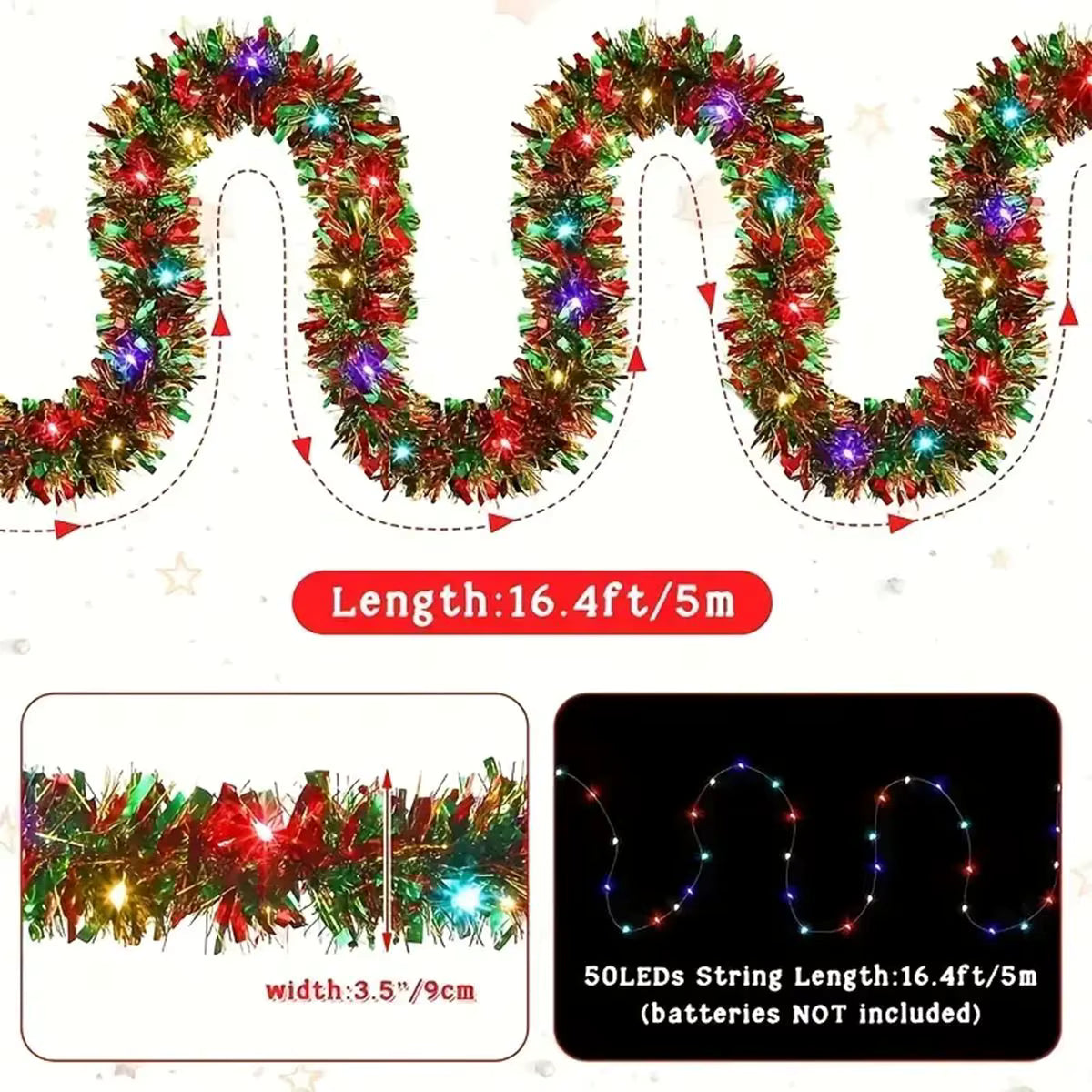 LED Kerstslinger (5m x 9cm)
