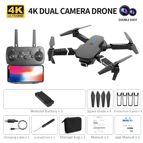 E88 Pro WiFi FPV Drone – 1080P Camera, Opvouwbare Quadcopter