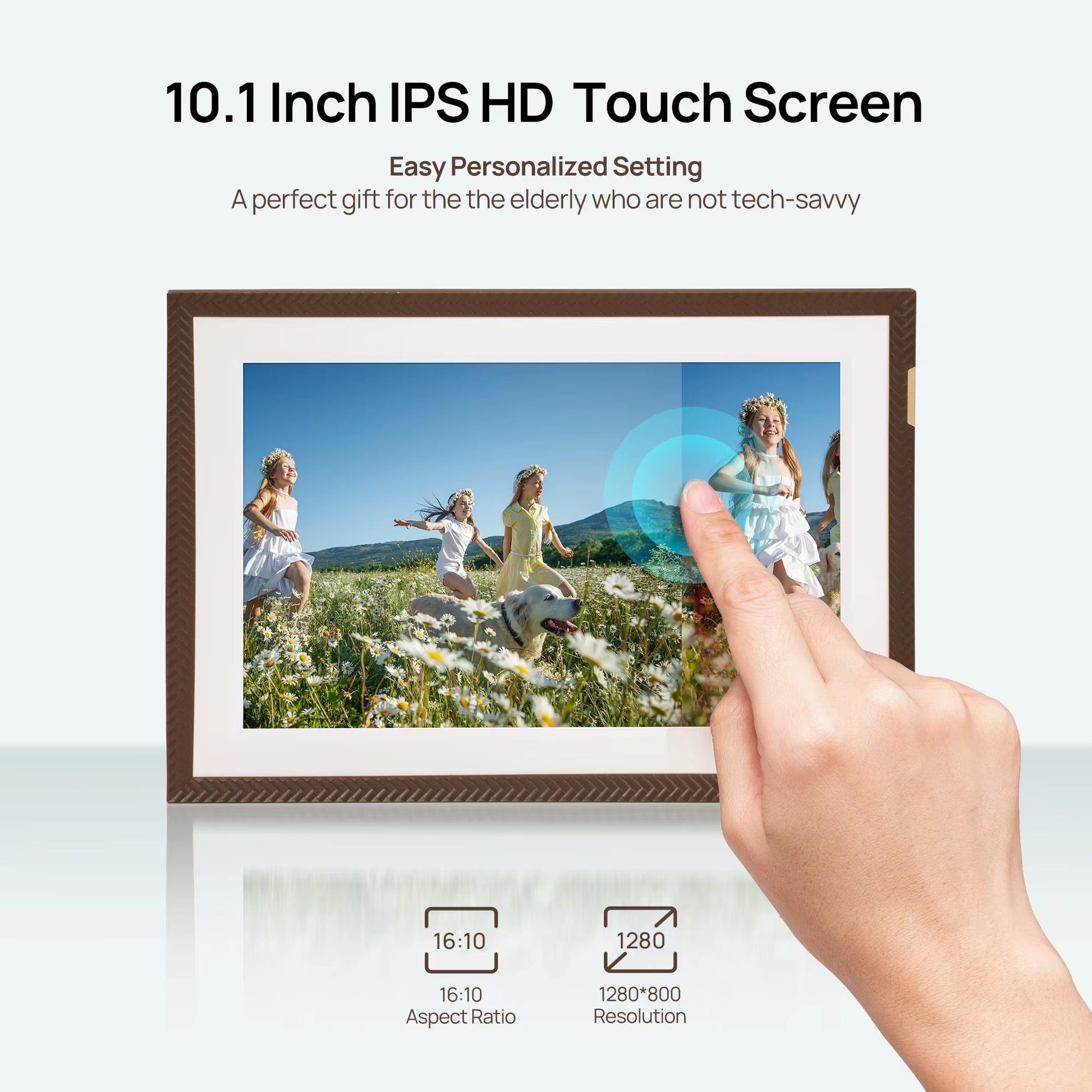 10,1 Inch Digitale Fotolijst – Slimme Wifi Photo Frame met 32GB Opslag