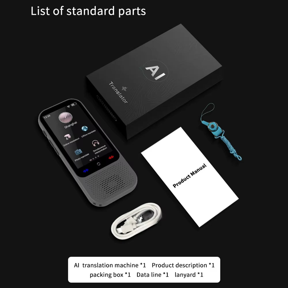S80 PRO Portable Language Translator Device 138 Languages Voice Translating 16 Offline Translation Support Voice Video Recording