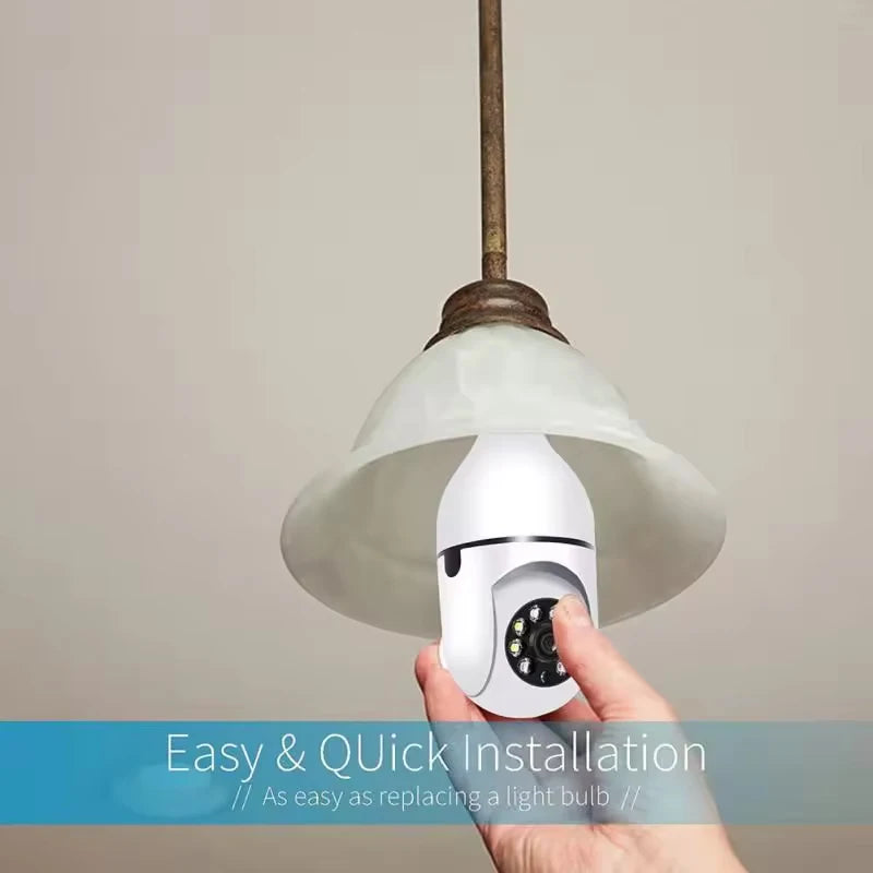 4G Wifi IP Camera E27 Bulb Cam 3MP Wireless Baby Monitor AI Tracking Security Video Surveillance Pet Cam Smartlife Indoor
