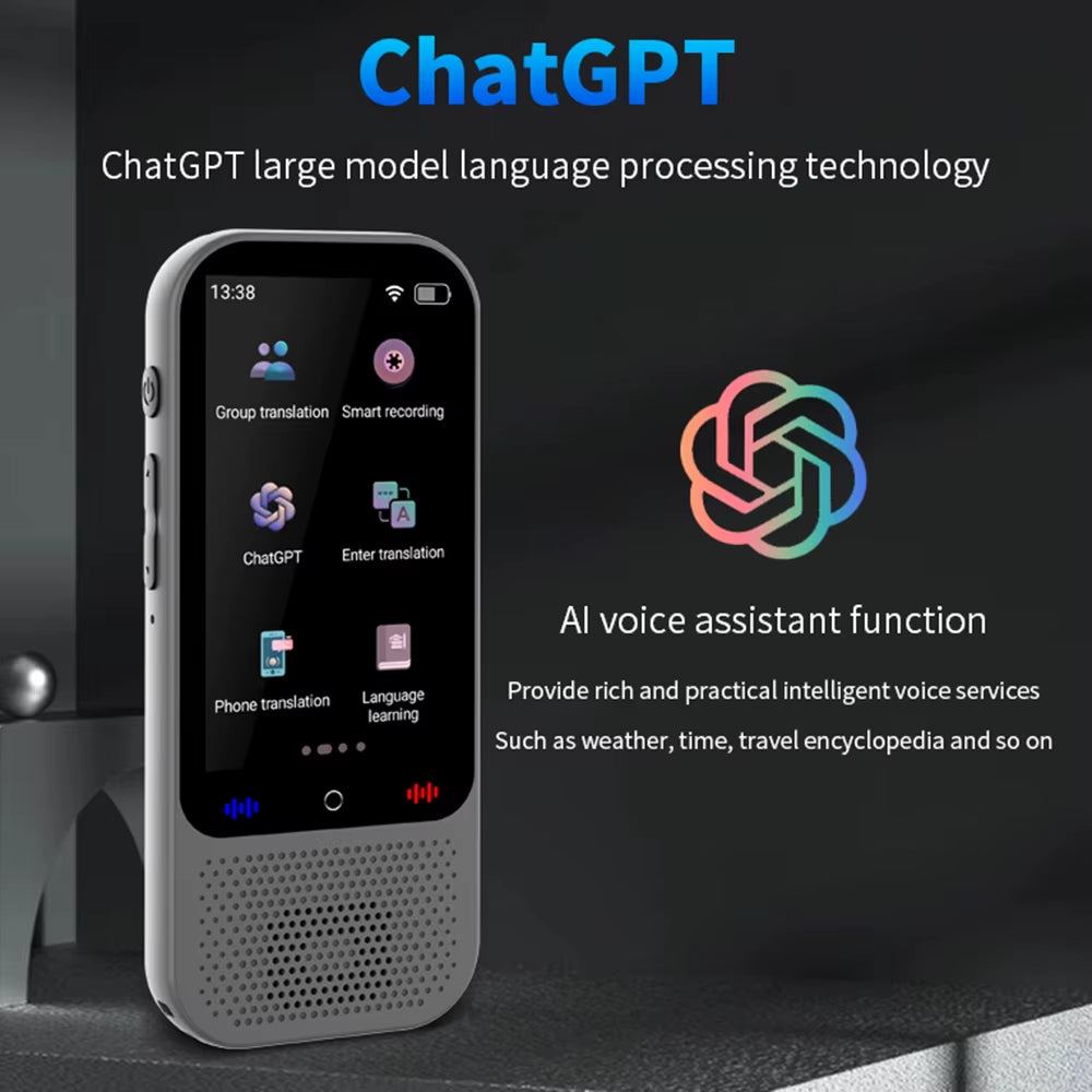S80 PRO Portable Language Translator Device 138 Languages Voice Translating 16 Offline Translation Support Voice Video Recording