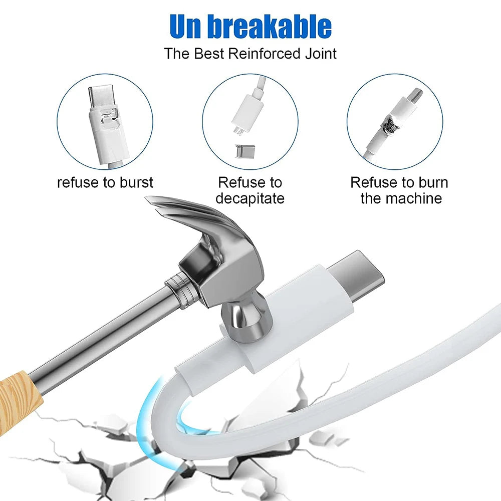 PD 60W USB C to USB Type C Cable Fast Charge Data Cable for Iphone 15 15Pro Huawei Samsung Xiaomi Data Line White 1M 2M 3M