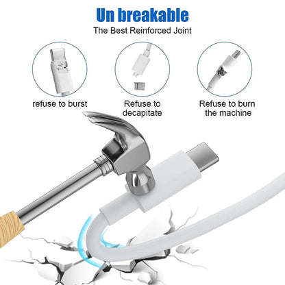 PD 60W USB C to USB Type C Cable Fast Charge Data Cable for Iphone 15 15Pro Huawei Samsung Xiaomi Data Line White 1M 2M 3M