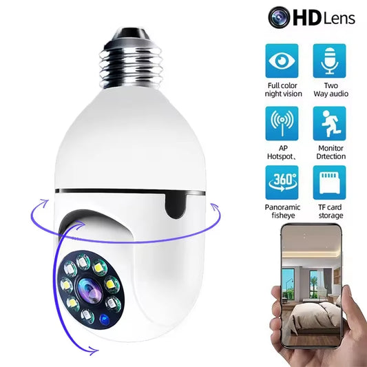 4G Wifi IP Camera E27 Bulb Cam 3MP Wireless Baby Monitor AI Tracking Security Video Surveillance Pet Cam Smartlife Indoor