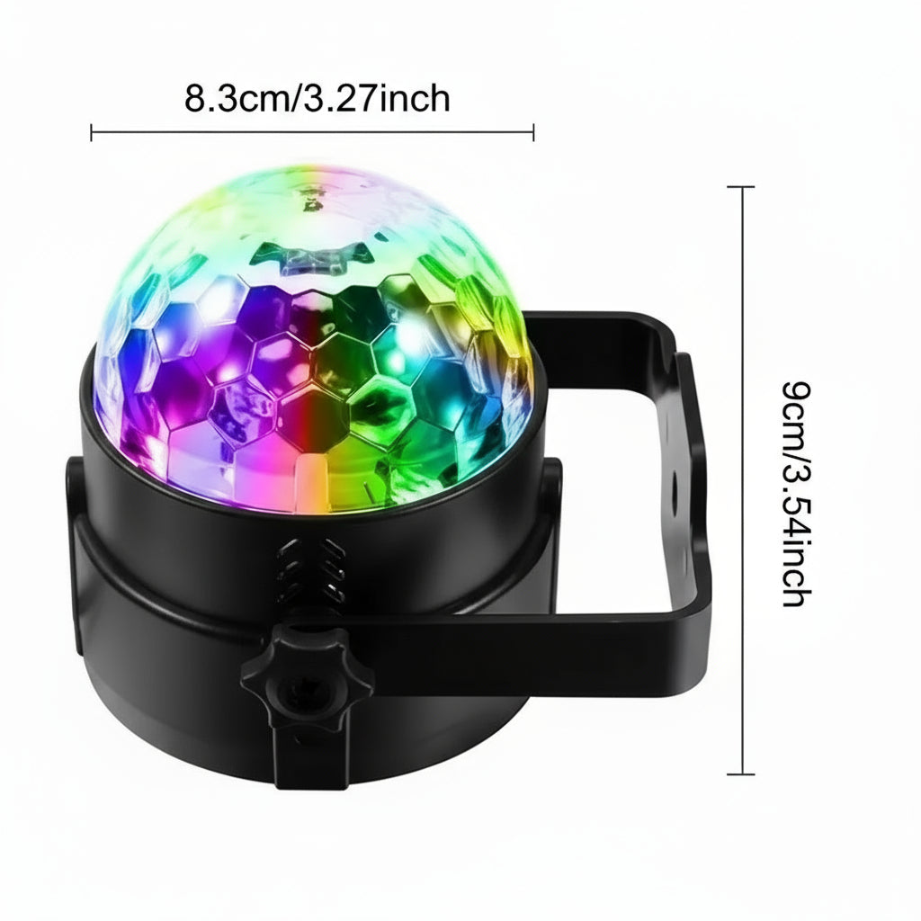 7-Kleuren Stroboscoop – Geluid Geactiveerde Disco Stage Lamp met Afstandsbediening