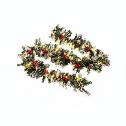 Kunstige Dennenguirlande – 270 cm met 50 Warm Witte LED-Lampjes